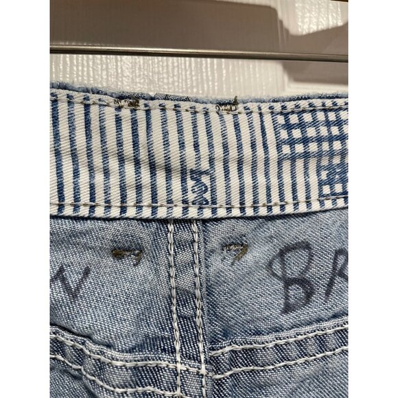 Vintage Lee Acid Wash Jeans Womens High Rise Mom Elastic Waist Size 12 Blue - Picture 9 of 10